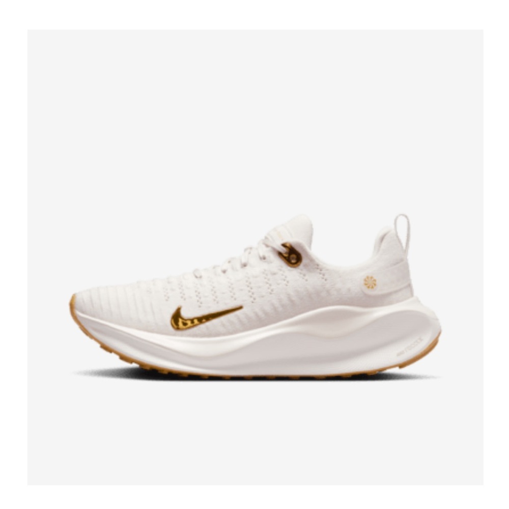 Nike Women's Infinity RN White and Gold Sneakers